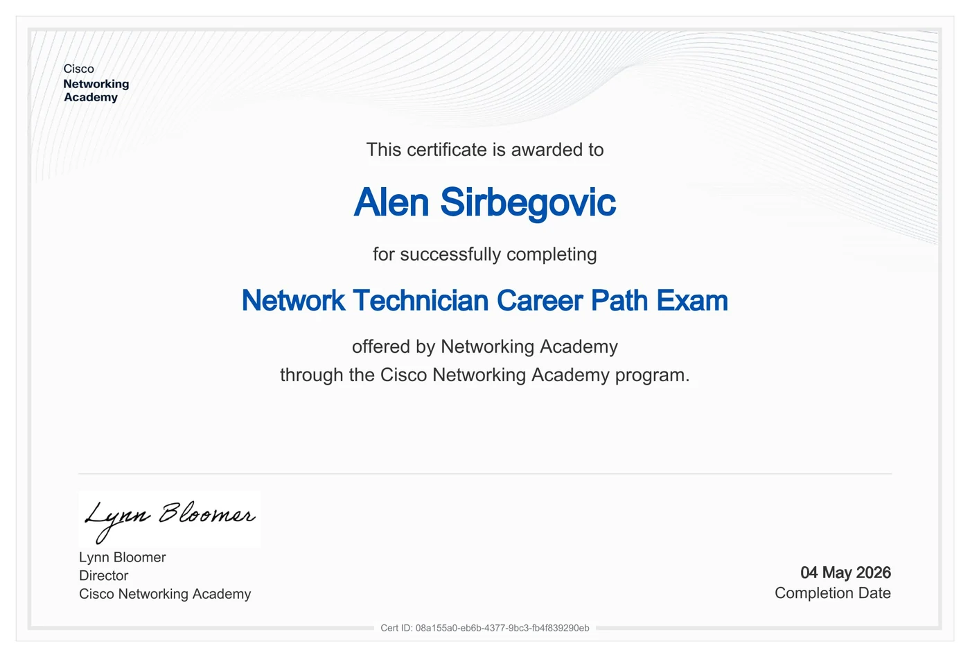 Vorschau des Cisco-Zertifikats Network Technician Career Path Exam